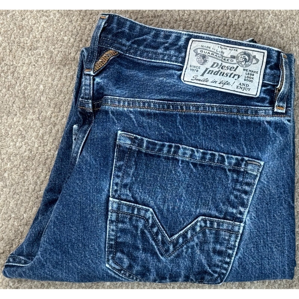 Diesel Industry Larkee‎ Vtg Men's Button Fly Denim Jeans Size 32x30 - Picture 15 of 15